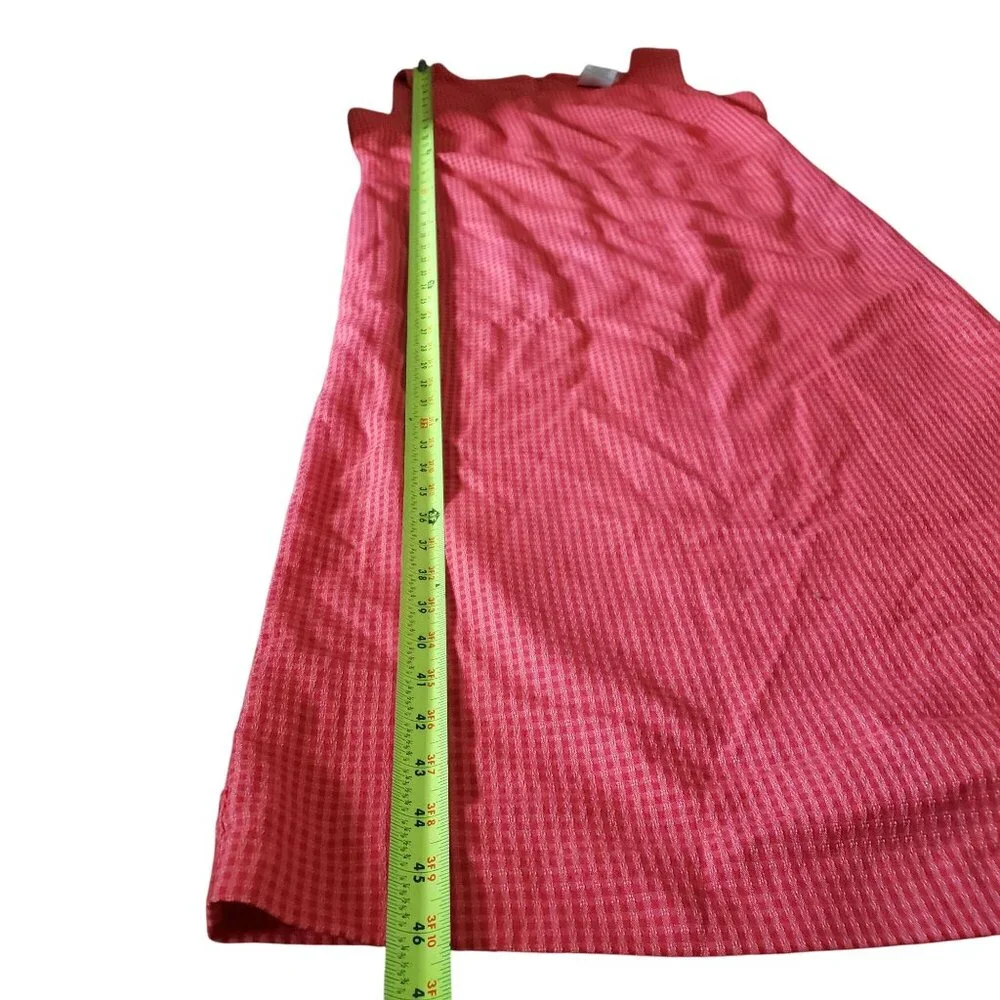 Y2K Miss Dorby Womens Plaid Maxi Dress 10‎ Petite Red Euro Summer Picnic Casual